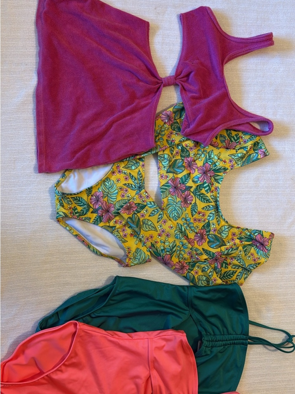Target Art Class Girls L/XL bathing suit swim suit bundle and cover up